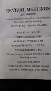 Summer Revival Meeting @ Living waters Community Church